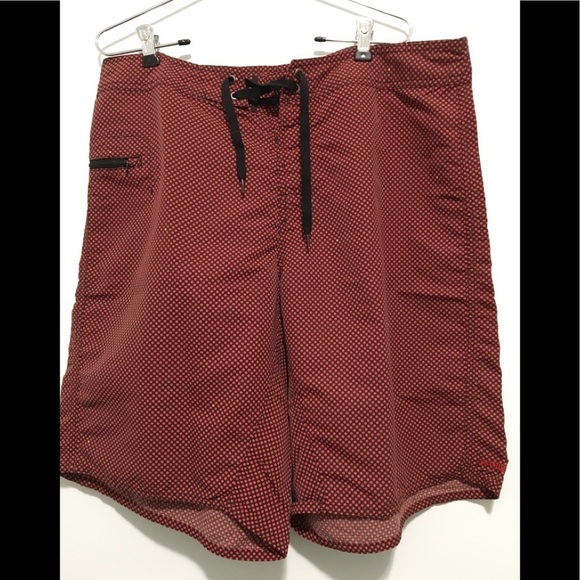 A.Patagonia Black/Red Polka Dot Swim Trunks Shorts - Picture 1 of 16